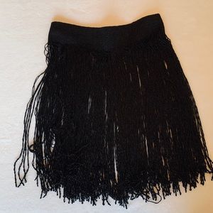 Black fringe skirt